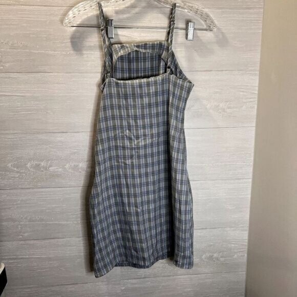 Heartbreak Women's Square‎ Neck Grid Check Cami Mini Dress - Picture 4 of 7